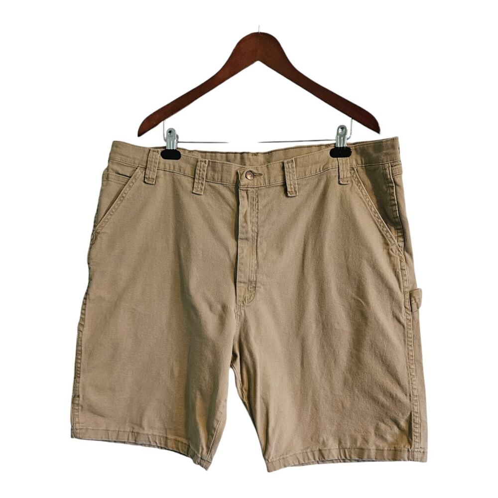Wrangler Carpenter Shorts Men's Size 44 Tan Brown Utility Hammer Loop Workwear